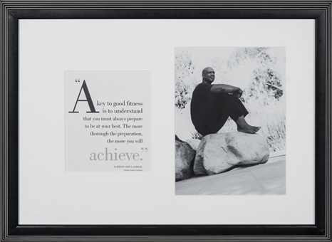 Kareem Abdul-Jabbar Motivation Quote With Photo In 27x20 Framed Display (Abdul-Jabbar LOA)